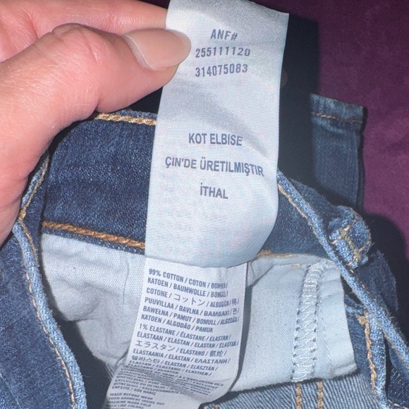 Abercrombie Girls Dark Blue Denim Skinny Jeans size 14 slim girls - Picture 10 of 10